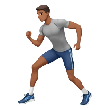 man high-knees exercise sticker