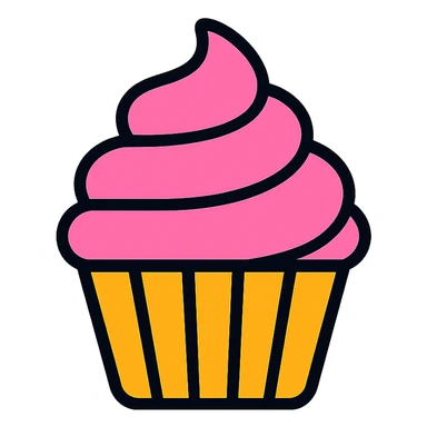 cupcake with pink icing sticker