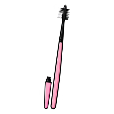 Pink eyelash extension brush sticker