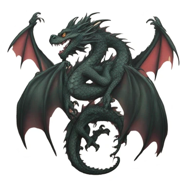 Dragon tattoo on the back sticker
