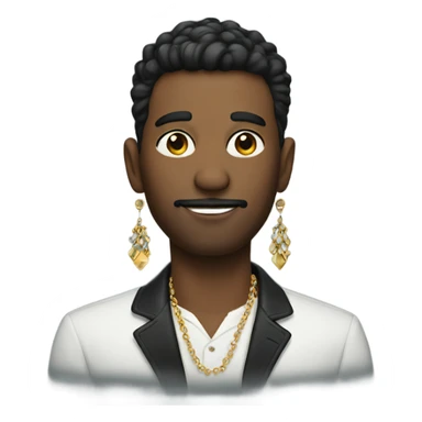 stylish man with earrings sticker