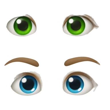 Eye left blue eye right green emoji sticker