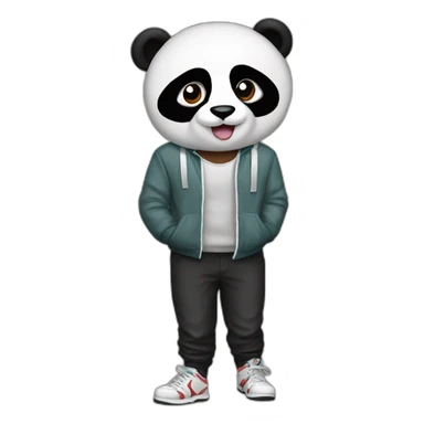 Panda rocky balboa sticker