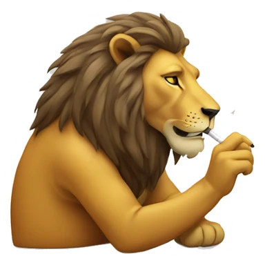Lion smoking sticker
