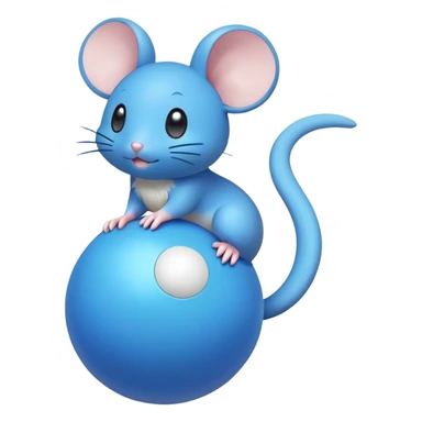 Azurill from Pokemon, blue mouse-like pokemon with bouncy ball tail sticker