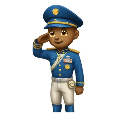 Cub master saluting sticker