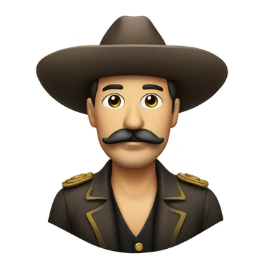 señor con bigote y sombrero sticker