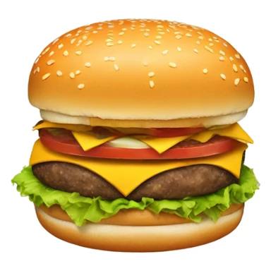 a burger on a burger sticker