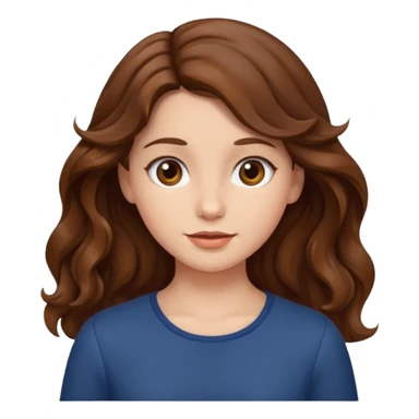 chica con cabello ondulado castaño sticker