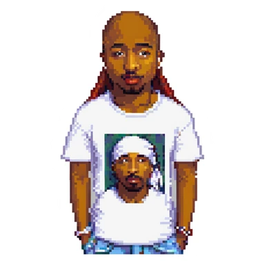 Репер 2Pac, no background sticker