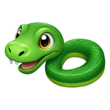 green cute snake sticker