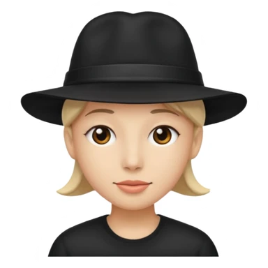 black hat wearing  sticker