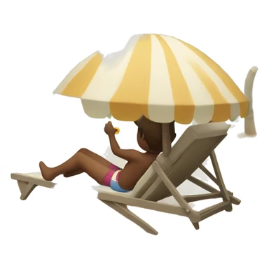 Relaxing on the beach  sticker