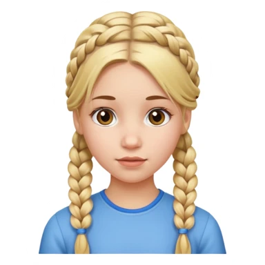 braided blonde pig sticker