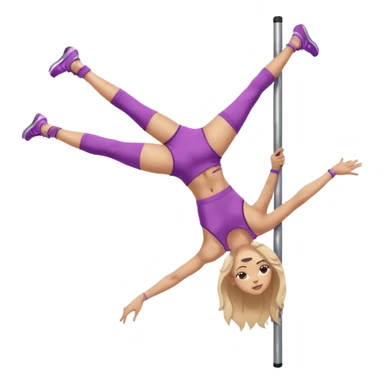 A girl doing pole dance sticker