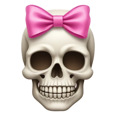 Skull with a pink bow sticker