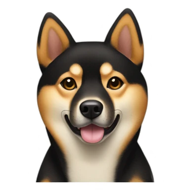 Black and tan shiba inu sticker