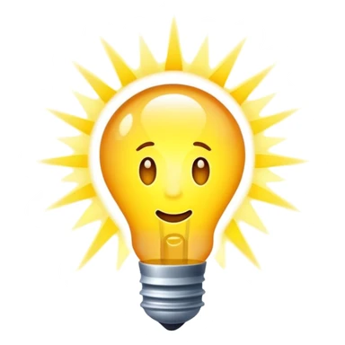 An idea lighting up in your mind sticker