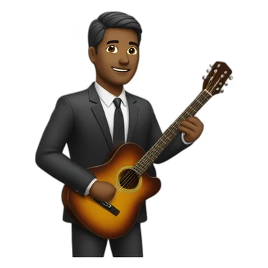 Lawyer Man playing the guitar sticker