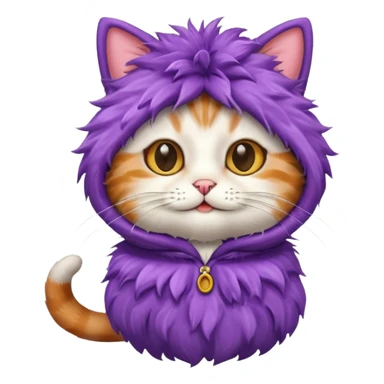  cat with funny costume sticker