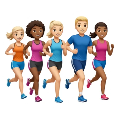 running at run club love fitness and social events sticker