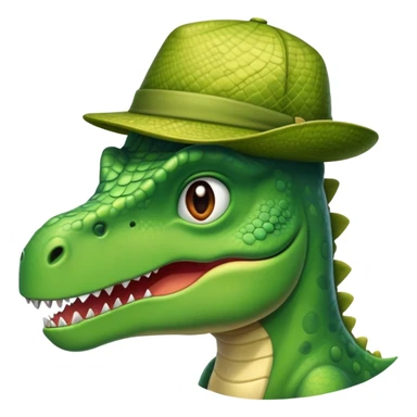 A dinosaur wearing hat sticker