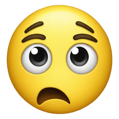 Yellow emoji showing shock  sticker