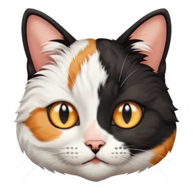 گربه ای که نصف سورتش سفیده ونصف صورتش مشکی هست sticker