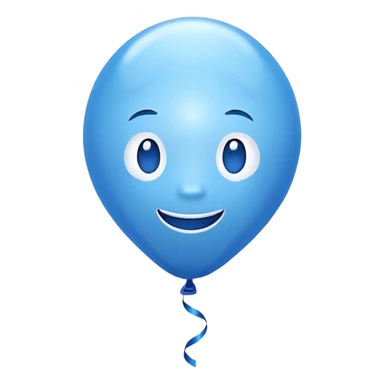 Blue balloon with Mark S face on it from severance sticker