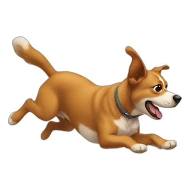Dog doing a backflip  sticker