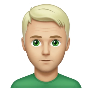 Gary Barlow with green eyes, platinum blonde hair sticker