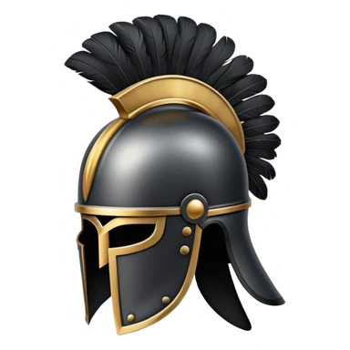 roman helmet steel centurion black plumage sticker