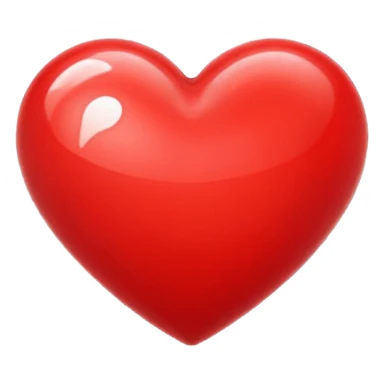red heart emoji, classic, shiny sticker