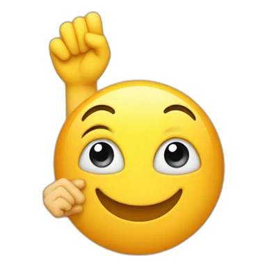 shy smiling emoji with fingers pointing in sticker