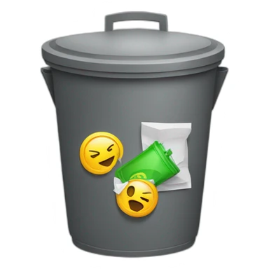 Clock going into trash can sticker