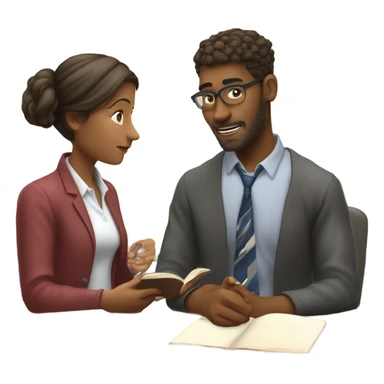 teacher and student  sticker