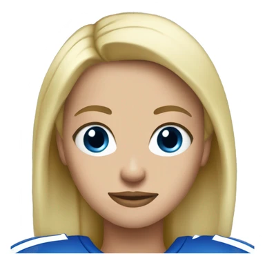 blonde football girl blue eyes sticker