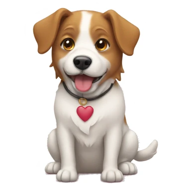 Love dog sticker
