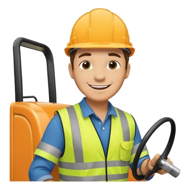 Scaffolder driving lorry after passing driving test sticker