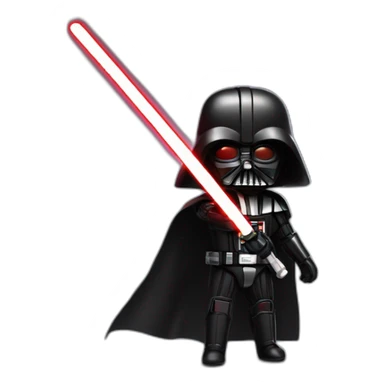 Dark Vador qui se bat avec un sabre laser avec une licorne futuriste sticker