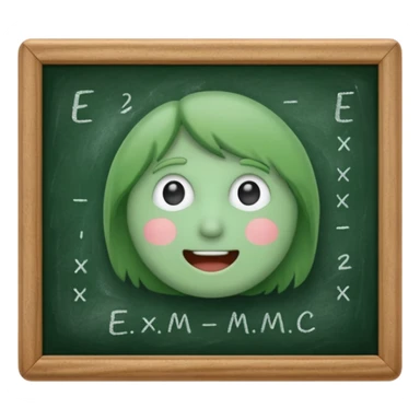 Chalkboard with E = mc² on it sticker