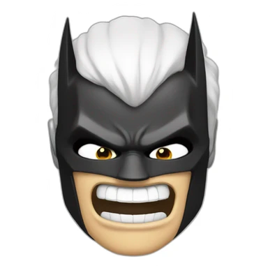 Crazy looking batman sticker