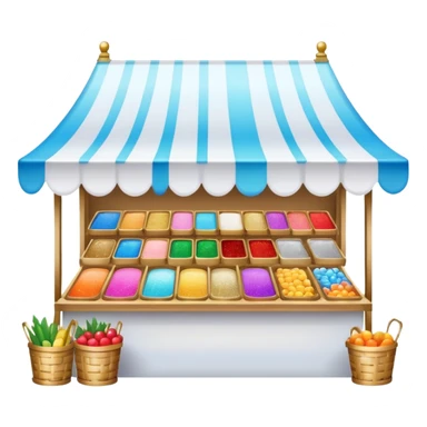 glitter white market sticker