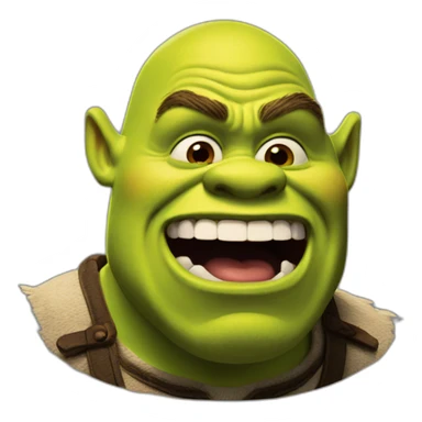 shrek runs and screams sticker