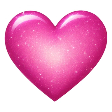 Pink sparkly heart  sticker