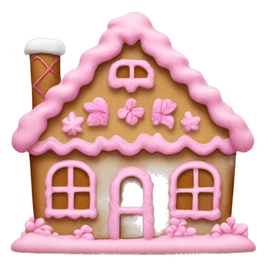 A pink gingerbread house sticker