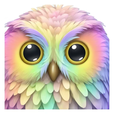 Pastel Rainbow Owl sticker