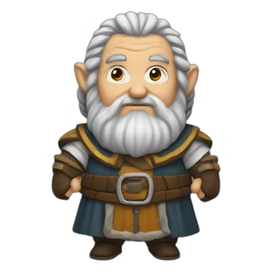 Middle-aged hill dwarf cleric sticker