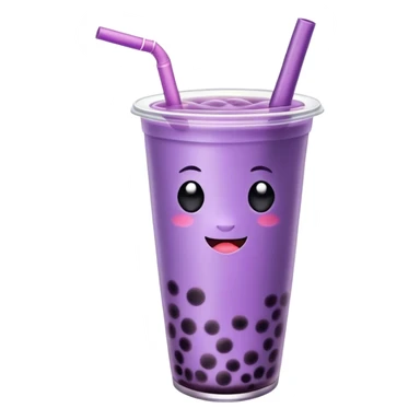 Purple boba tea emoji sticker