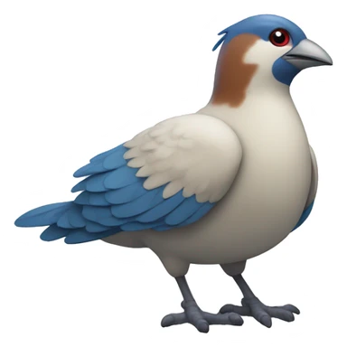 Create blue pidgey on white background with Hello! word sticker